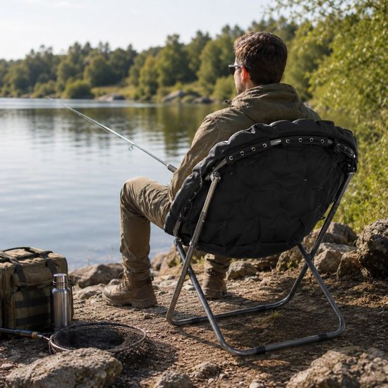 Ceruzo Moon Chair Opvouwbaar - Campingstoel - Loungestoel - Verstelbaar - Gevoerde Klapstoel van Ceruzo — afbeelding 5