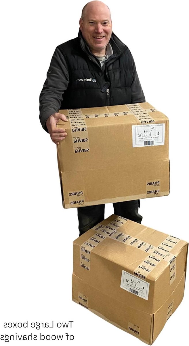 Houtkrullen Dierlijk Beddengoed - Zaagsel Houtvezel - Dierenverblijf Inrichten - Zeer Absorberend Natuurlijk Materiaal - 22.08 kg - Natuurlijk