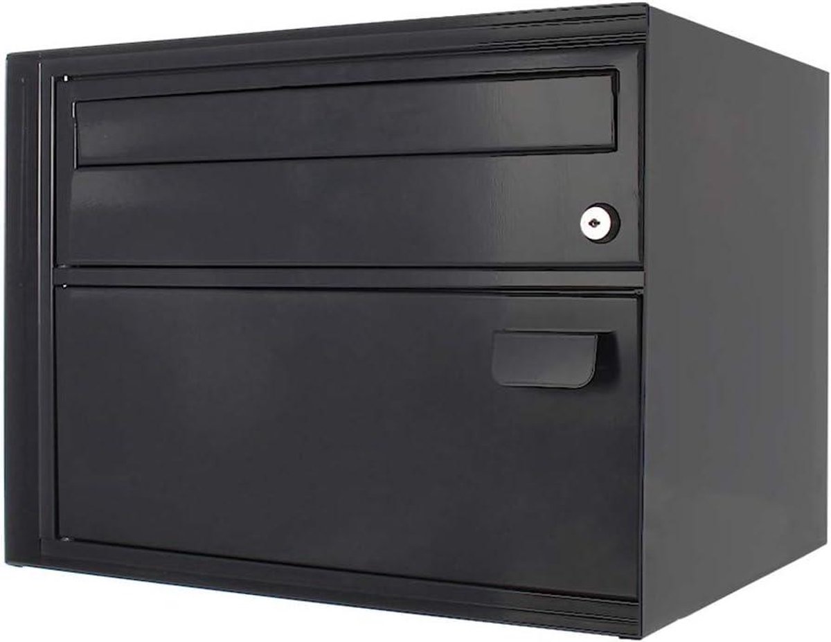 Pakketbrievenbus - Brievenbus met pakketvak - Veilig Post Ontvangen - Dubbele Vakken - 315x415x305 mm - Antraciet