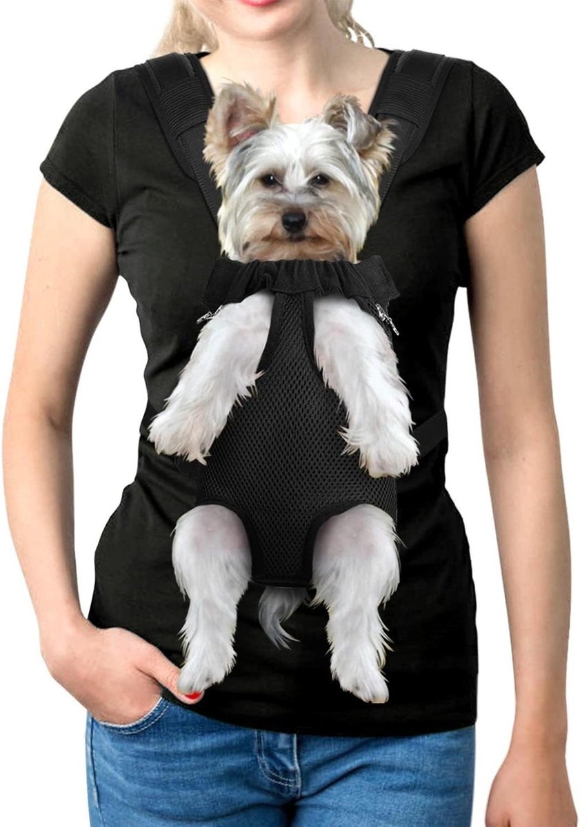 Honden Rugzak - Honden Voordrager - Reizen met Huisdier - Poten Uit Ontwerp - 38 cm - Zwart