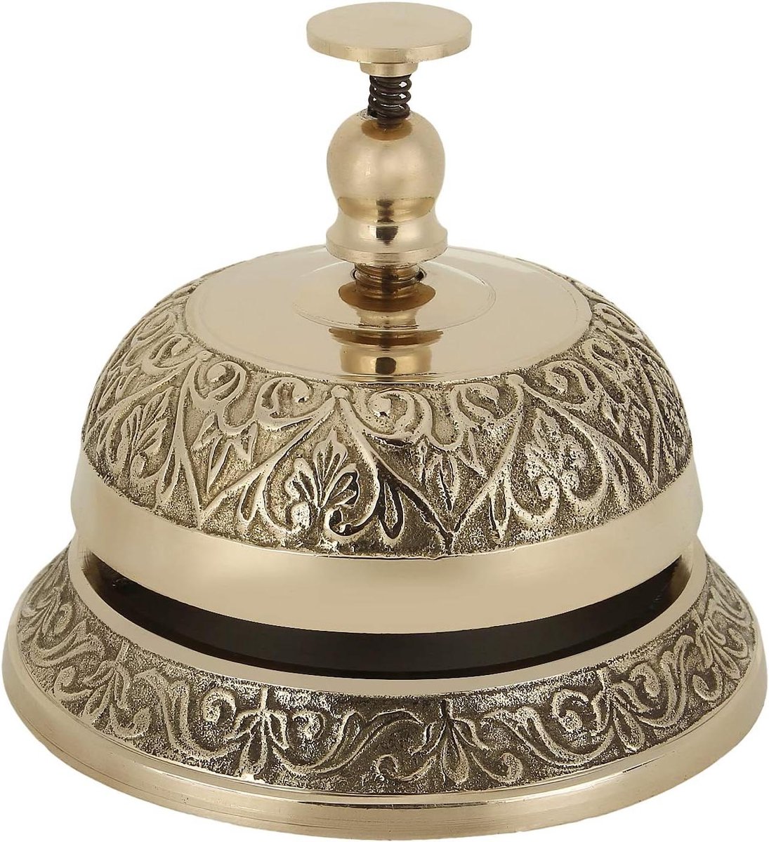 Bureaubel Messing - Antieke Bel Kantoorbel - Aandacht Trekken - Victoriaans Ontwerp - 35 Inch Hoogte - Goud