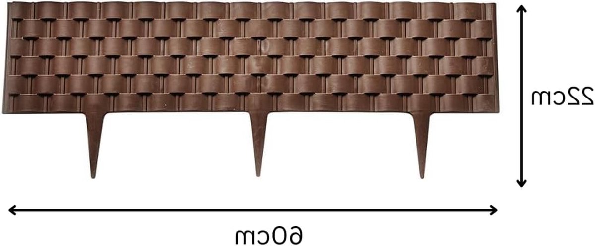 Tuinomheiningen Rotan Effect - Tuinranden Bloembedden - Tuin Afscheiden - Victoriaanse Scroll Stijl - 600mm x 310mm - Faux Rotan
