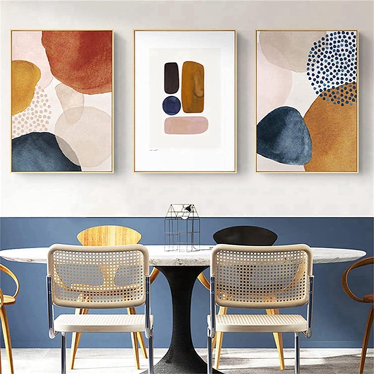 Boheemse Poster Set - Esthetische Plant Afbeeldingen - Muur Decoratie - Abstracte Kunst - 40x60cm*3 - Multicolor