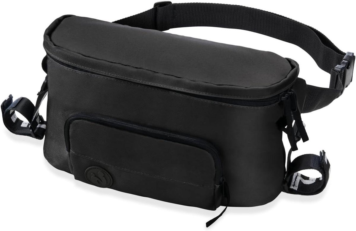 Bum Bag Kinderwagen - Organiser Tas - Baby Verzorging - 2-in-1 Model - 17 x 11 x 32 cm - Zwart