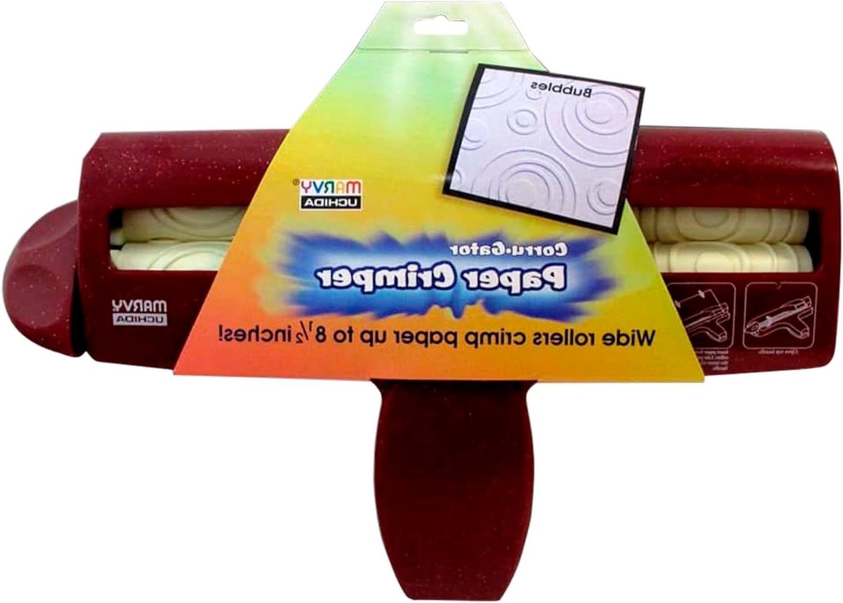 Papier Crimper - Papier Rimpelaar Hobby Tool - Papier Knutselen - Extra Brede Rollen - 8-1/2 inch breed - Bubble Patroon