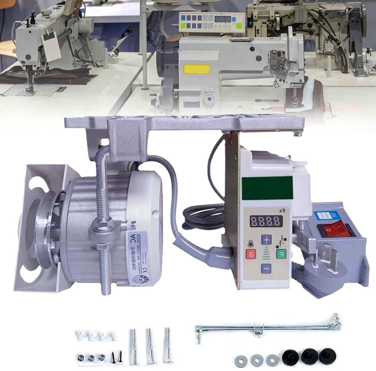 Naaimachine Motor - Servomotor Naaimachine - Naaien Versnellen - Energiebesparend Ontwerp - 750 W - Zwart