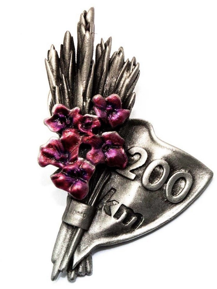 Pin / speld 4Daagse Nijmegen - gladiool 200 KM tin - Vierdaagse