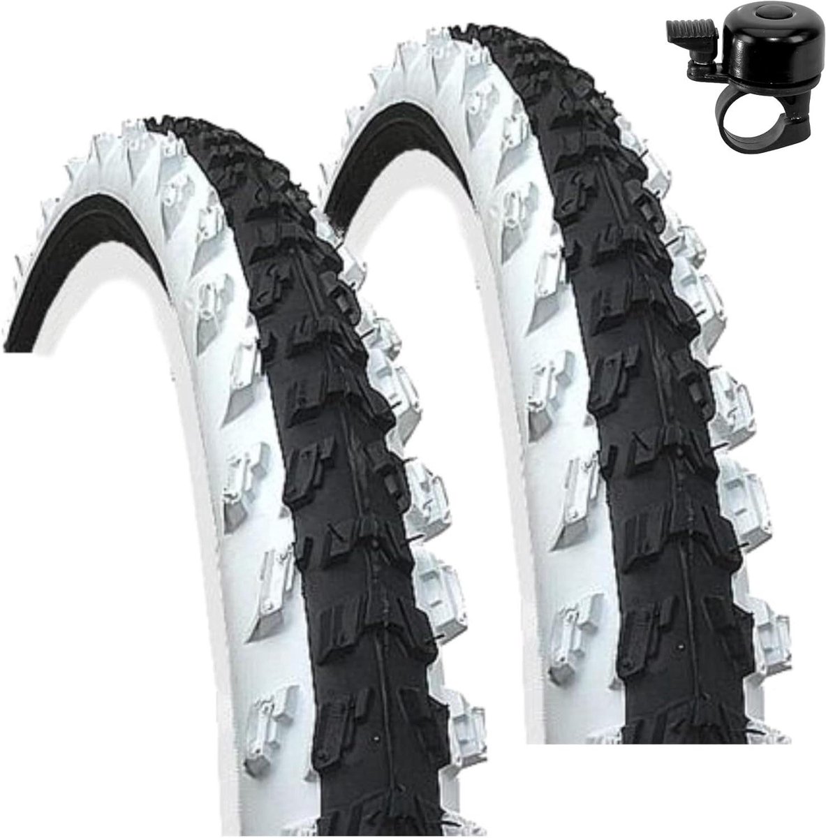 Fietsbanden Set - Banden MTB - Fietsen Onderhoud - Lage Rolweerstand - 26 x 1.95 inch - Zwart/Wit