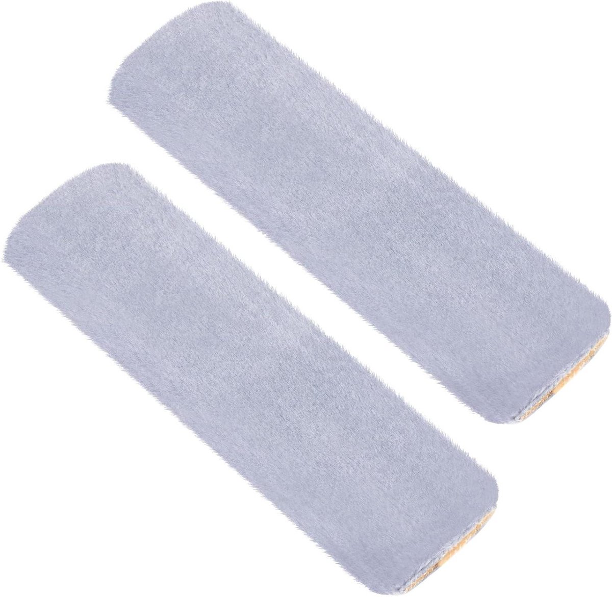Gordelbeschermers - Autogordel kussens - Comfortabel rijden - Zacht pluche oppervlak - 25.5 cm lengte - Grijs