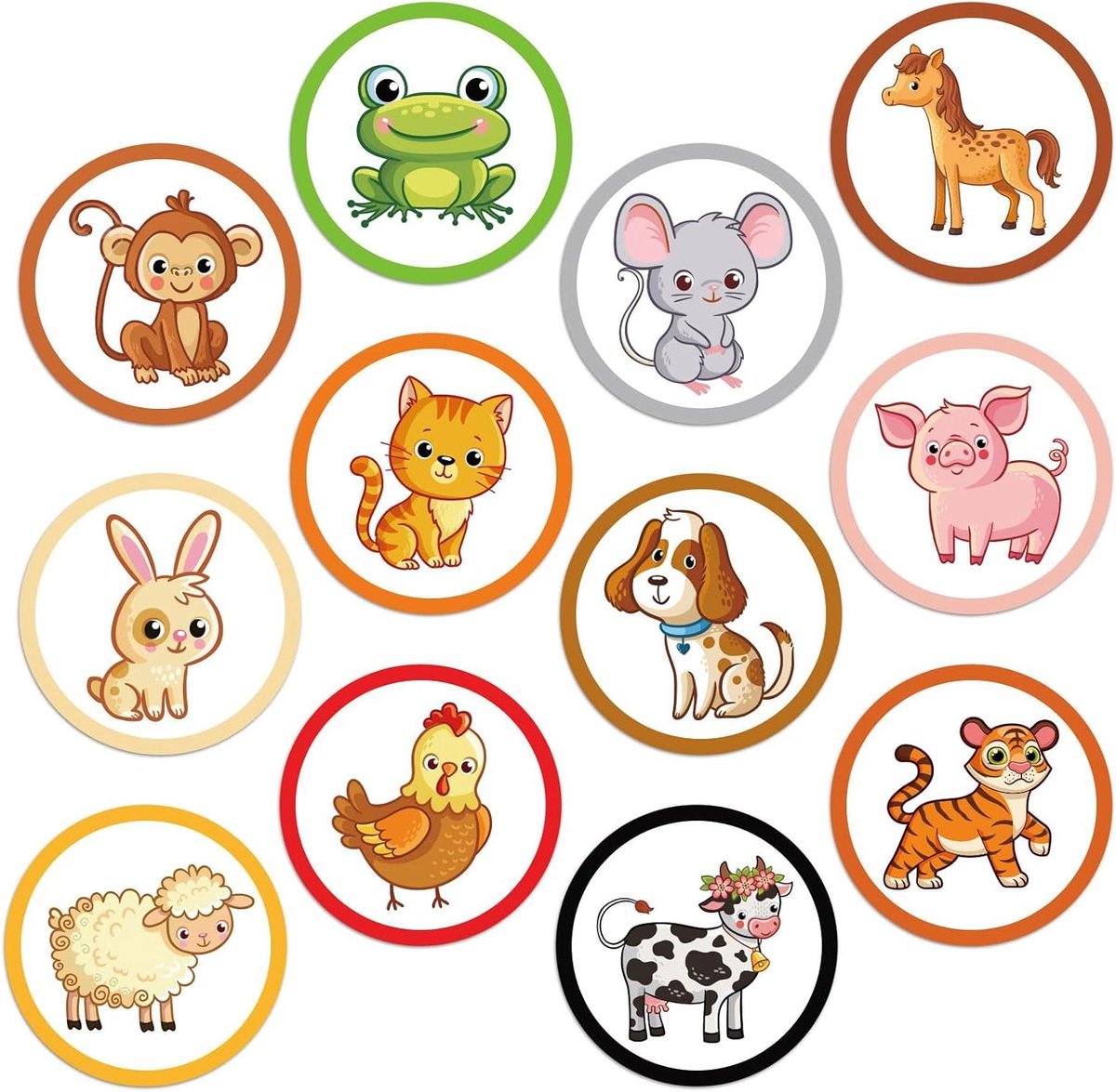 Zindelijkheidsstickers - Potty Stickers - Kinderen Zindelijk Maken - Verkleuren bij Warmte - 7 cm Diameter - Kleurrijk