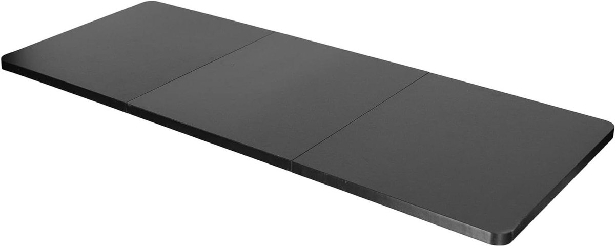 Bureau Tafelblad - Desktop Werkplek - Thuiswerken Kantoor - Extra Breed Oppervlak - 180 cm x 75 cm - Zwart