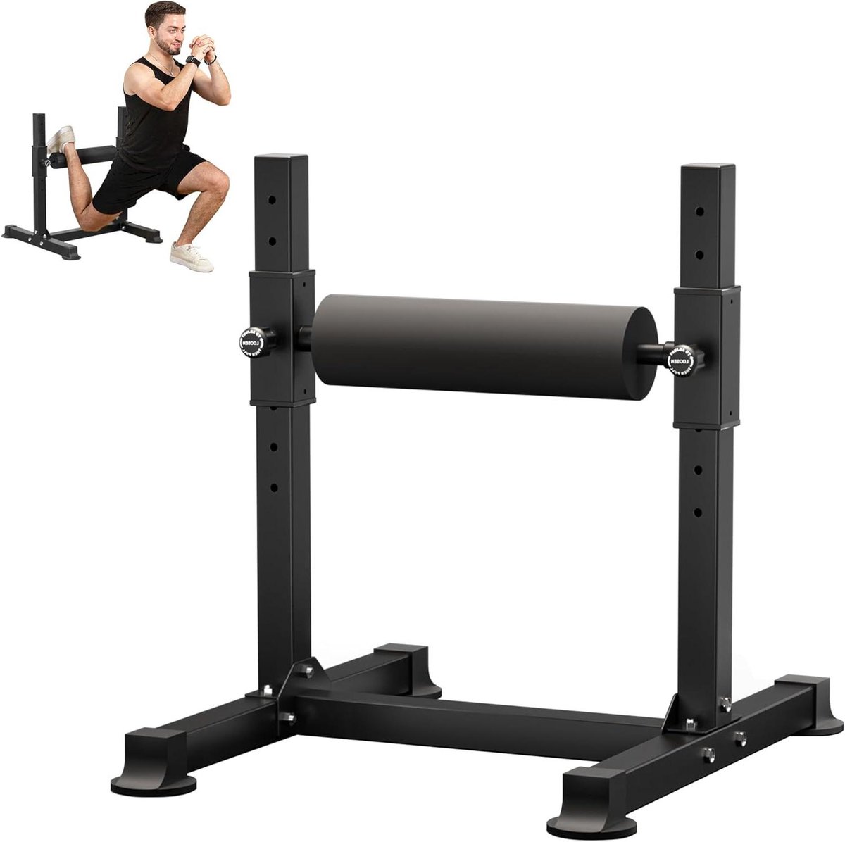 Split Squat Standaard - Been trainer - Kracht training - Verstelbare hoogte - 984 kg - Zwart