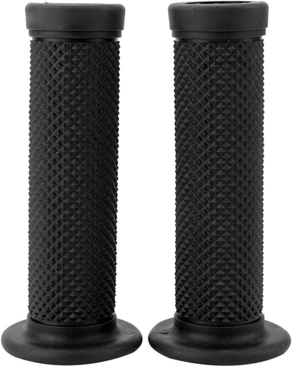 Motorfiets Stuurgrepen - Handvatten Motor - Rijcomfort Verbeteren - Vintage Stijl - 22 mm Universeel - Zwart