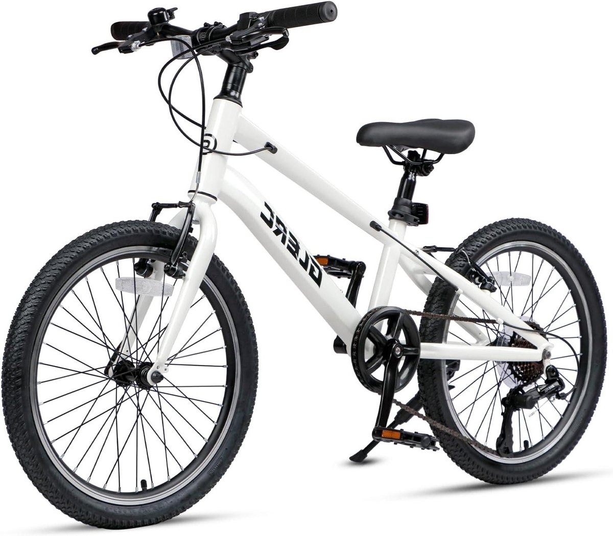 Kinderfiets - Jongerenfiets - Fietsen en Ontdekken - Robuust Koolstofstaal Frame - 20 en 24 inch - Wit
