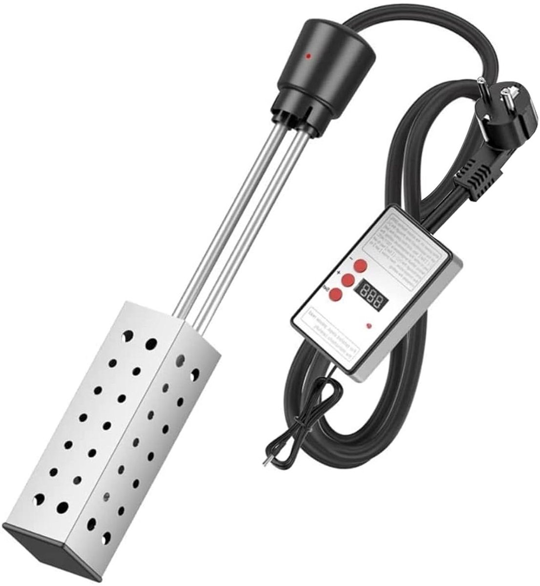 Dompelketer - Waterkoker reis - Water verwarmen - Oververhitting beveiliging - 2500 Watt - Zilver