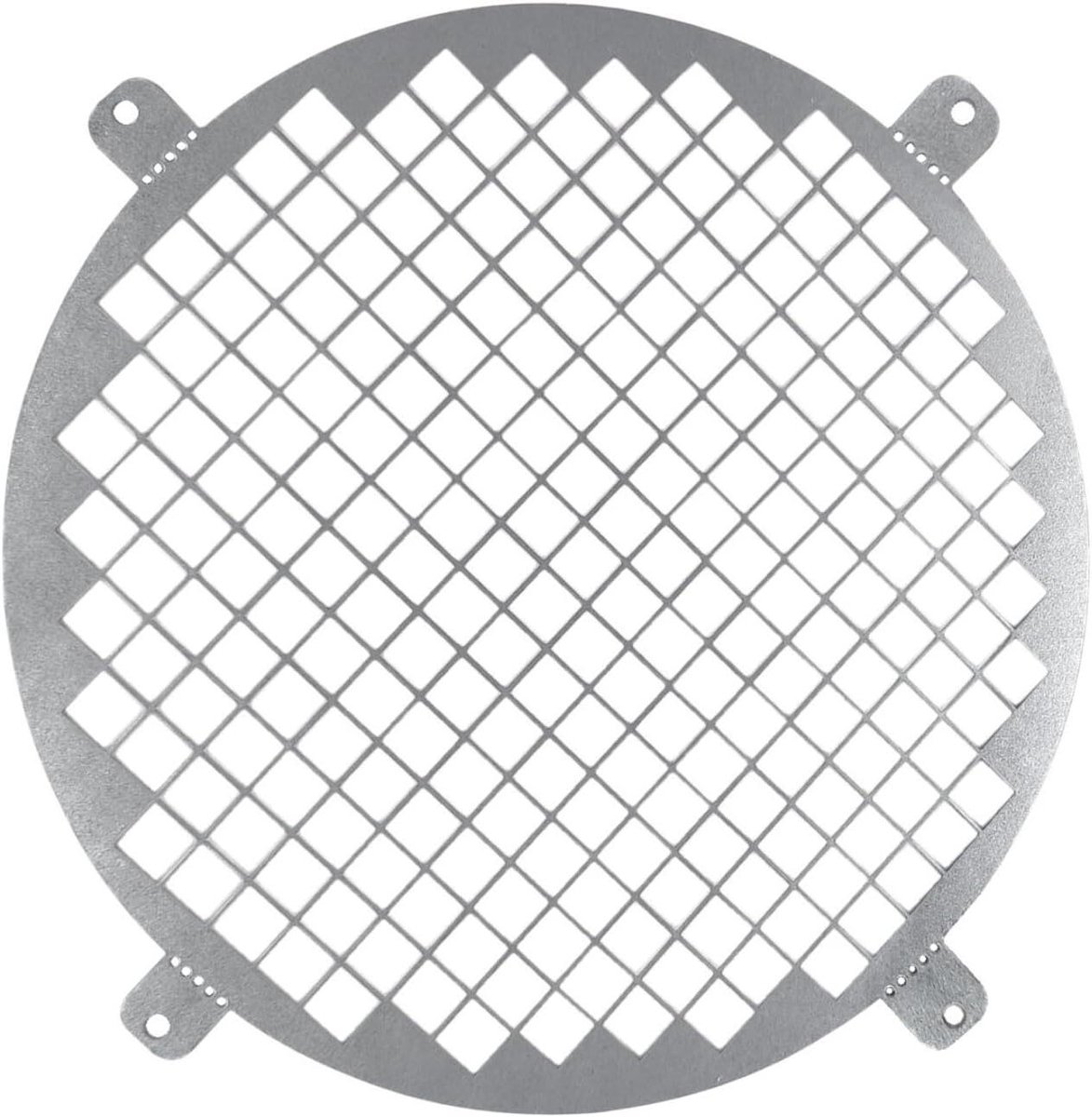 Ventilatie Rooster - Afvoer rooster - Luchtcirculatie Verbeteren - Geïntegreerd Vogelgaas - Ø 250 mm - Zinkkleurig