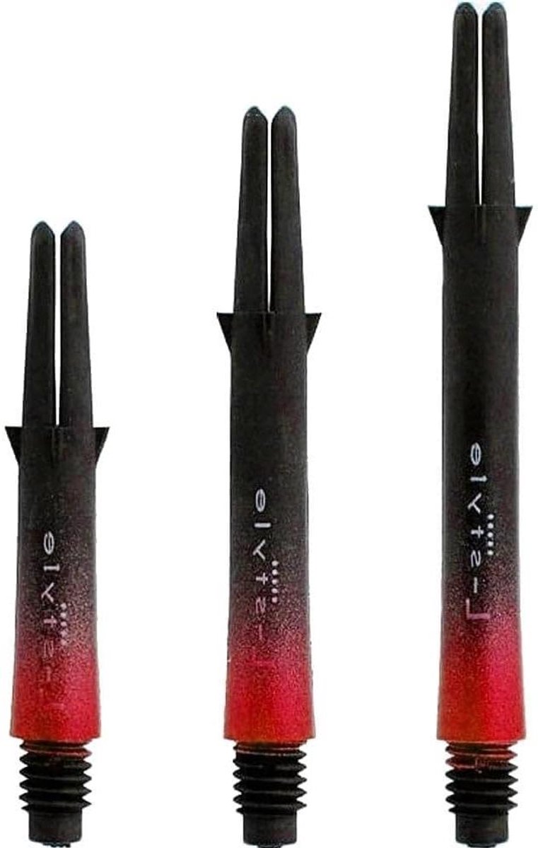 Dart Assen - Dart Stengels - Precisie Darten - Ingebouwde Vliegbeschermers - Medium/Lang - Rood