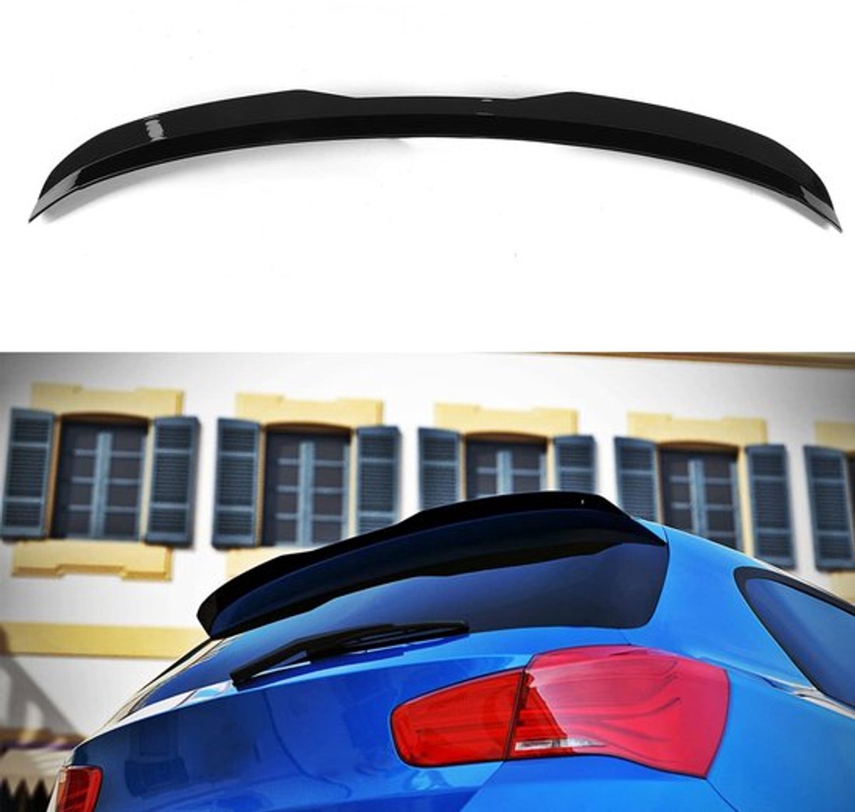 Vt products - Auto Achter Spo Tail Wing - Glanzend Zwart