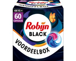 Robijn Wasmiddel - 4-in-1 Wascapsules - Black Velvet - 4 x 15 stuks - 60 Wasbeurten - Voordeelverpakking