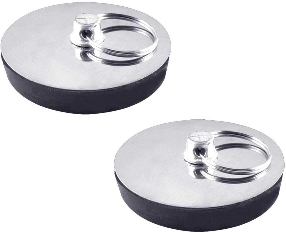 2-Pack Universele Afvoerstop Bad en Wastafel - 40mm RVS
