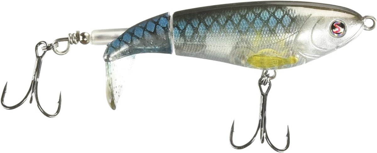 Whopper Plopper 130 - Oppervlakte kunstaas - Vissen - Rammelaar - 15.88 cm - Blauw