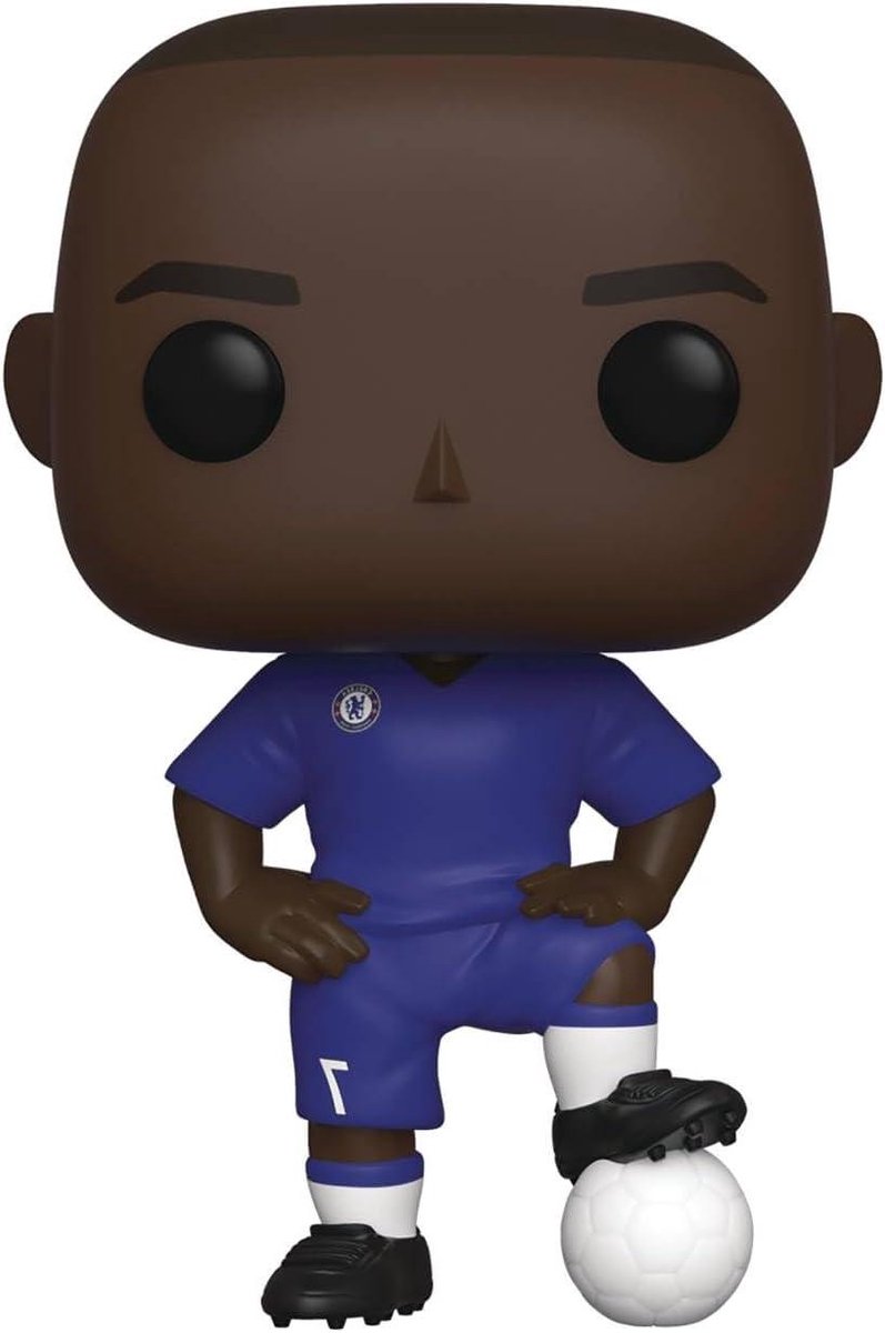 Voetbal Figuur - Verzamelbeeldje Clubheld - Club Trots Tonen - Gestileerd Vinyl Ontwerp - 9 cm - Blauw Wit