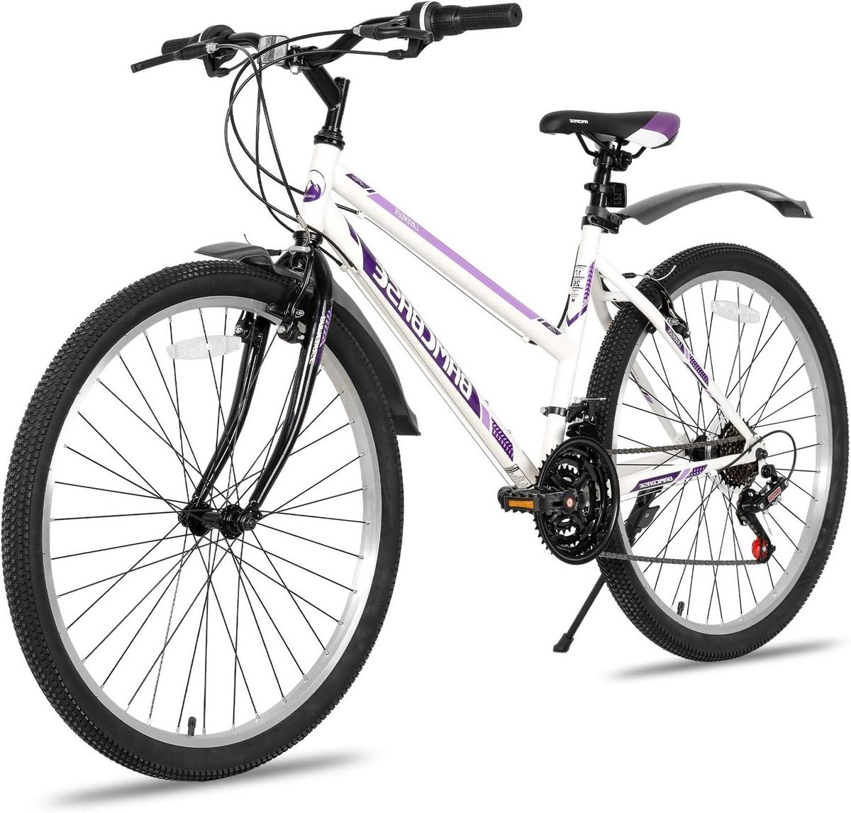 Mountainbike MTB Fiets Sportief Fietsen 21 Versnellingen V-remmen 24 inch Groen Wit