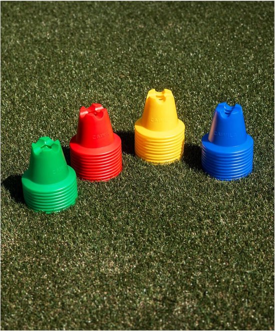 Mini Pylonen Set - Trainingskegels Horden - Sporttraining Parcours - Met Stang Uitsparingen - 10 cm Hoog - Rood van MINI — afbeelding 4
