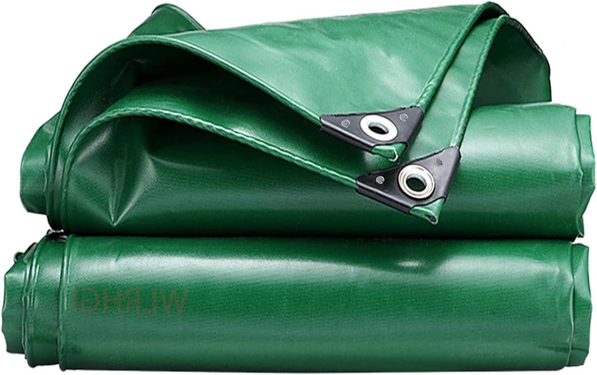 Zwaar Zeildoek - Waterdicht Tarp - Afdekken en Beschermen - Versterkte Randen - 2.5 x 14.5 m - Groen