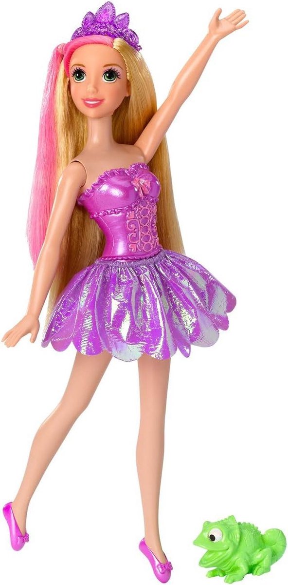 Rapunzel Badspeelgoed - Poppenbadset Meisjes - Badtijd Plezier - Verkleurende Pop - 14 x 6 x 32 cm - Lila