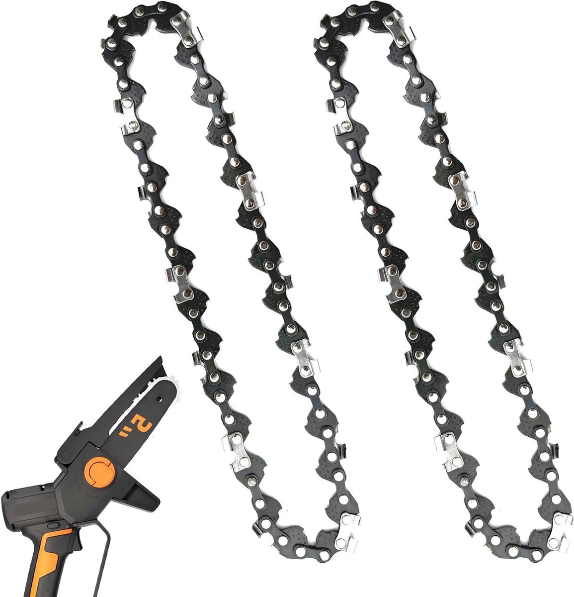 Kettingzaag Kettingen - Vervangende Kettingen - Takken Snoeien - Gehard Duits Staal - 5 Inch - Grijs