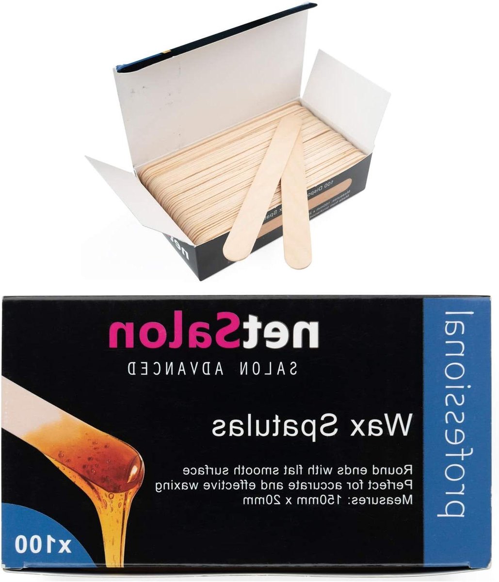 Houten Spatels - Waxstaven Ontharen - Nauwkeurig Waxen - Glad Oppervlak - 100 stuks - Houtkleur