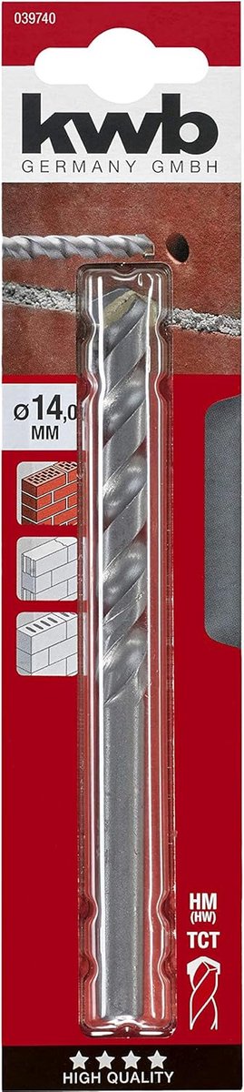 Steenboor - Betonboor Muurboor - Metselwerk Boren - Hardmetalen Plaat - 6 mm - Grijs