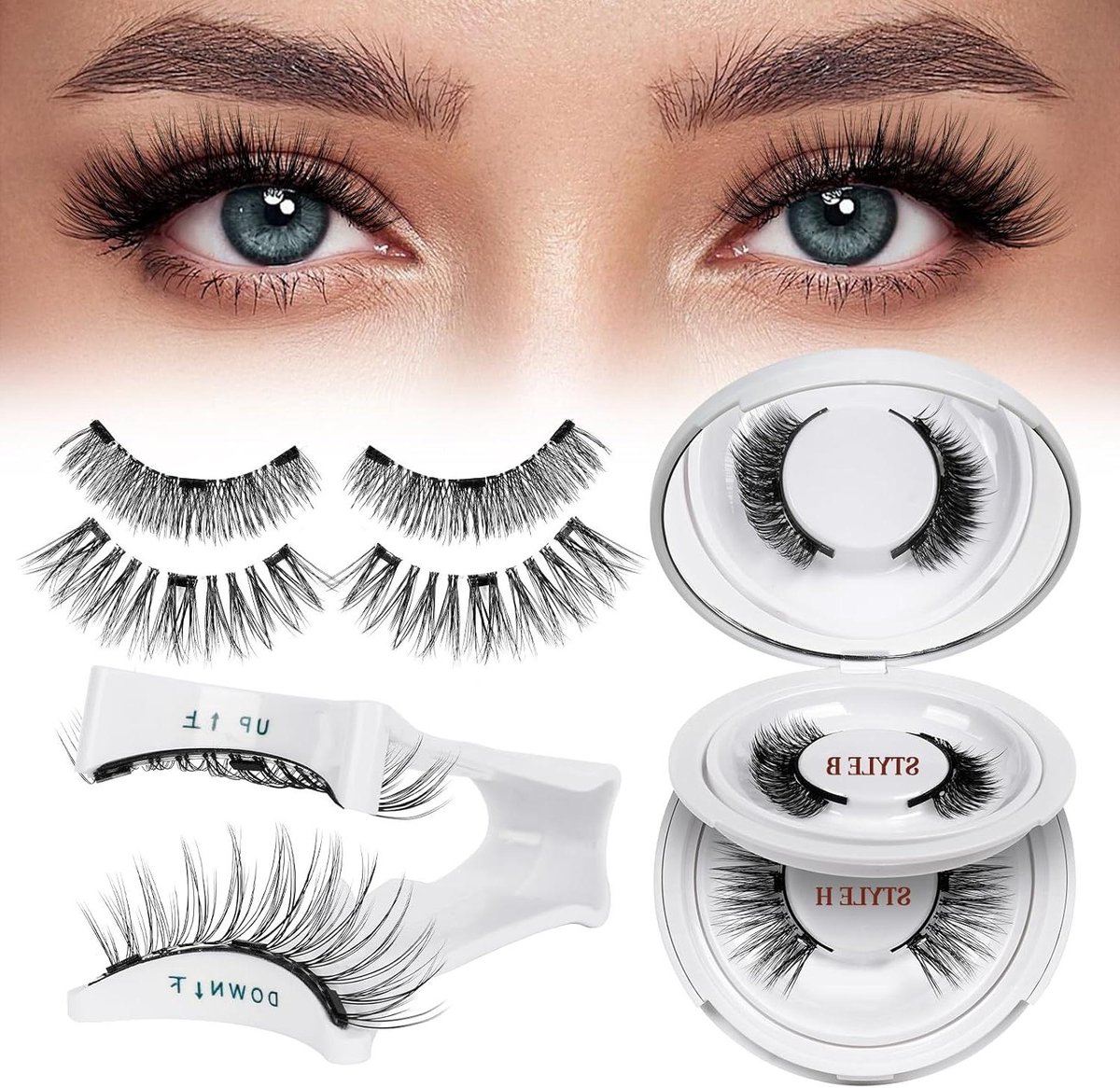 Magnetische Wimperextensions - Nepwimpers - Make-up Aanbrengen - Zonder Lijm - 10 cm - Natuurlijk