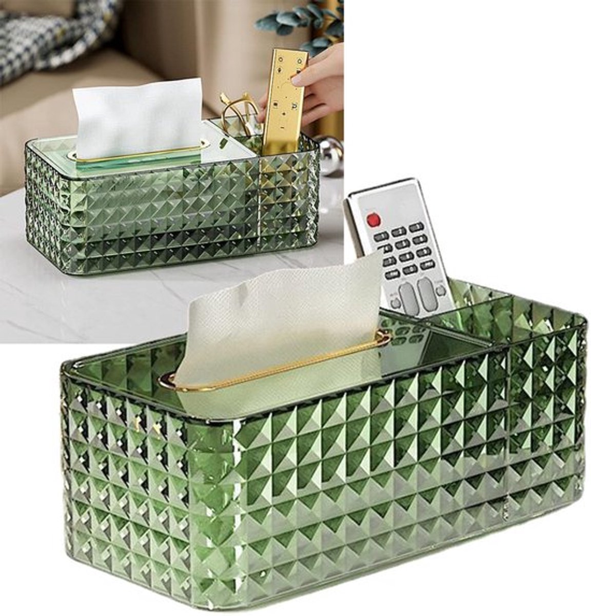 Vt products - Tissue Box Cover Holder - Servet Container - Groente