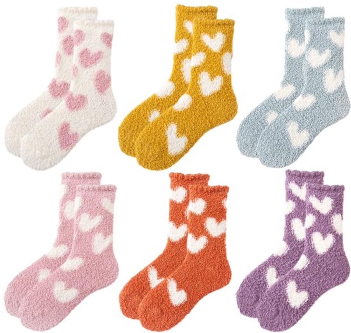 Golden crown Pluche Wintersokken Antislip Bedsokken Meerkleurig Multicolor