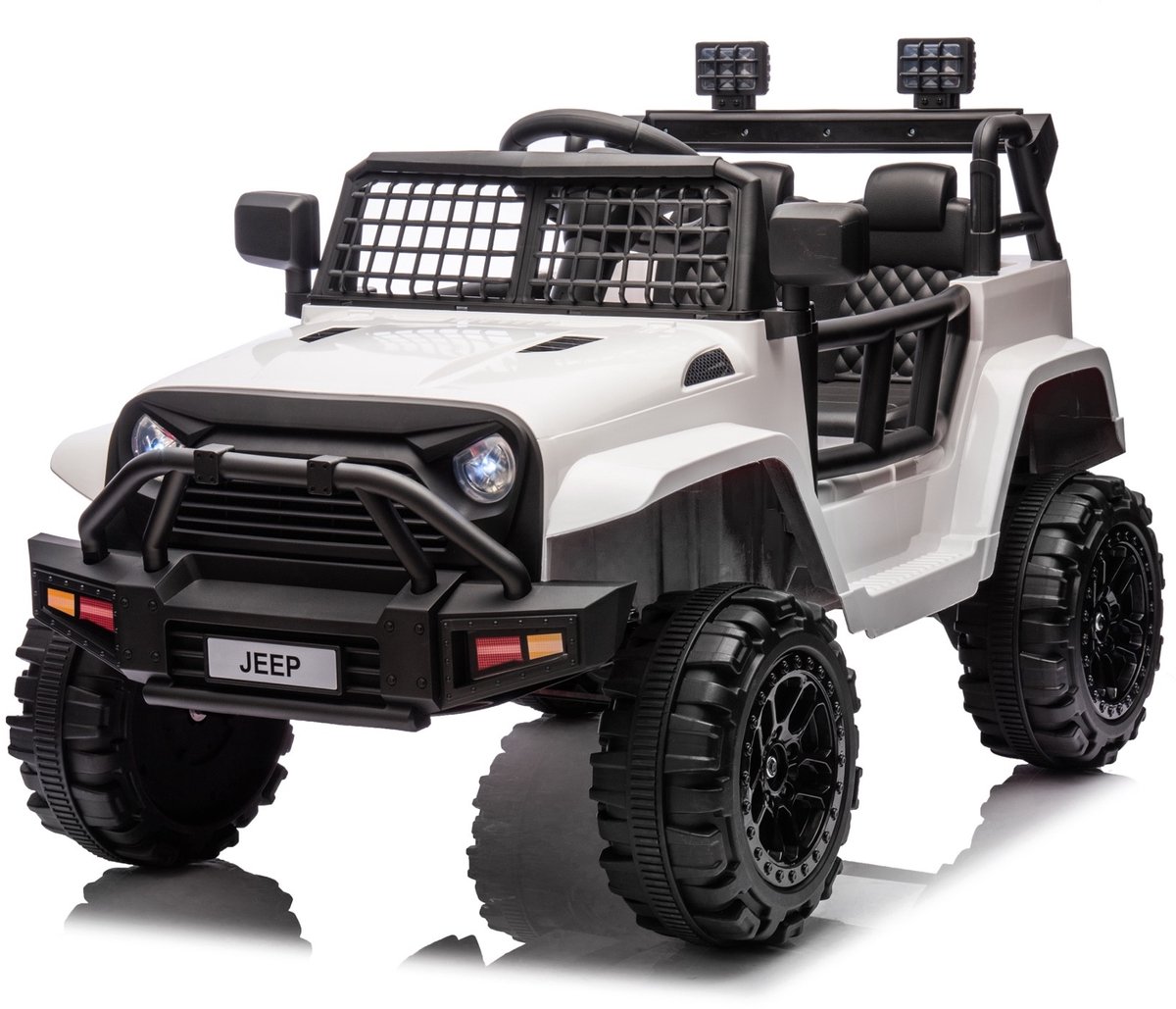 Jeep - Elektrische Kinderauto - 12V - met Afstandsbediening - Wit