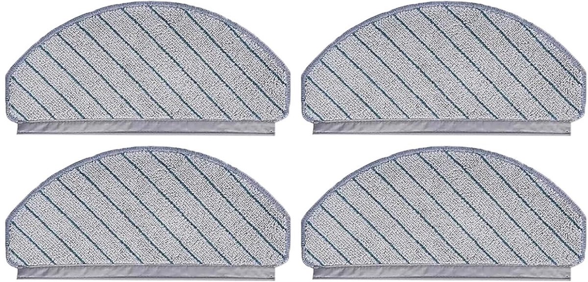 4-delige set vervangbare mopkussens, wasbaar, herbruikbare microvezelmoppen, geschikt voor ECOVACS N9 / X1s/T10/T20 robotstofzuiger accessoires, dweil- en schoonmaakdoekjes accessoires-Stijl 1