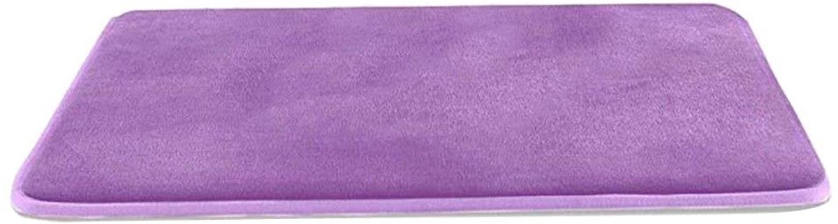 Badmat antislip absorberende mat fluwelen badmat paars 50x80 cm