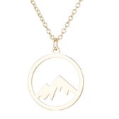 Ronde goudkleurige bergen ketting - By Cleo