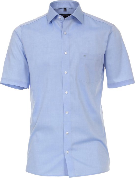 Casa Moda Chemise Uni Bleu Clair Manches Courtes Kent Modern Fit - 44
