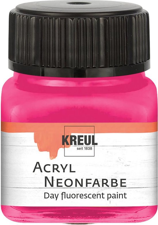 Kreul Neon Roze Acrylverf 20 ml - Fluorescerende watergedragen acrylverf |  bol