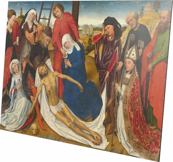 Canvasdoek - Schilderij - De Bewening Christus Rogier Der Weyden Oude Meesters - Multicolor - 60 X 90 Cm