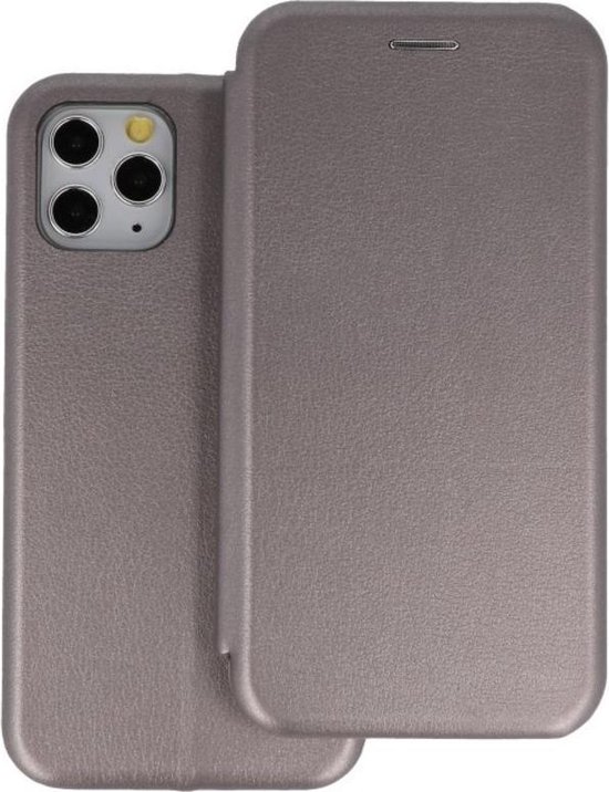 Slim Folio Case - Book Case Telefoonhoesje - Folio Flip Hoesje - Geschikt voor iPhone 11 Pro Max - Grijs