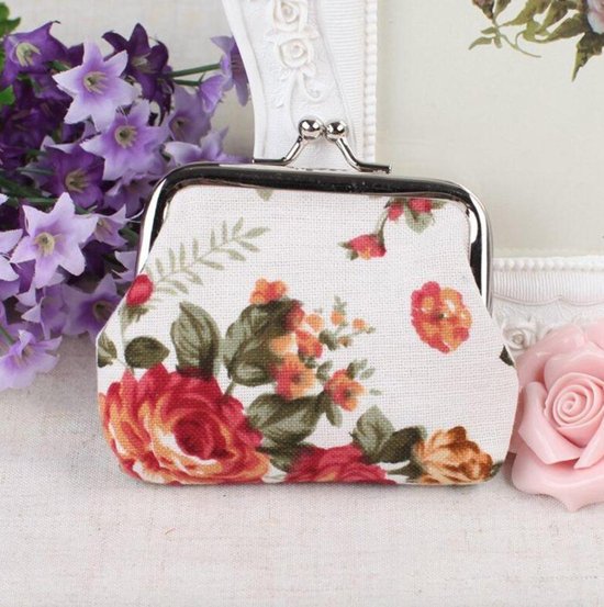 Bloemen portemonnee - Flower Wallet Mini - style - Dames | Wit |