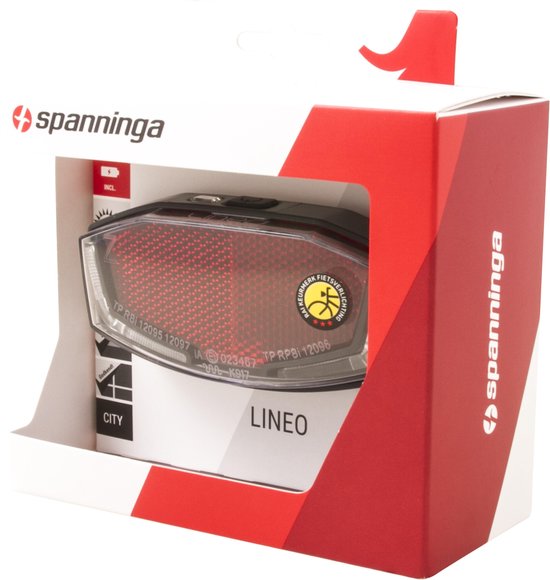 Spanninga Lineo Fiets achterlicht - Batterij - Spanninga