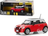 Mini Cooper S "The Italian Job 2003", Red with white stripes 1-43 Greenlight Collectibles