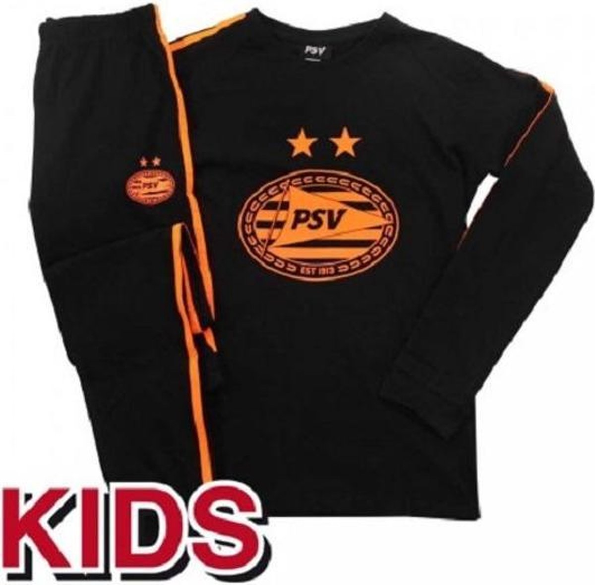 PSV Pyjama Oranje Zwart maat 122-128