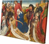 De bewening van Christus | Rogier van der Weyden  | 60 CM x 40 CM | Canvas | Foto op canvas | Oude Meesters