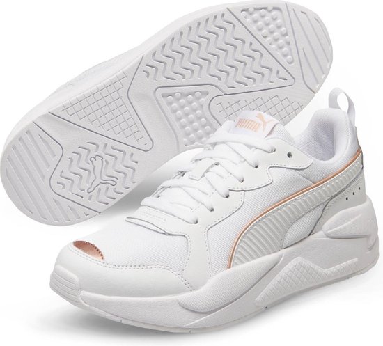 PUMA X Ray Metallic Wn's Dames Sneakers - Puma White-Rose Gold - Maat 42 PUMA X Ray Metallic Wn's Dames Sneakers - Puma White-Rose Gold - Maat 42